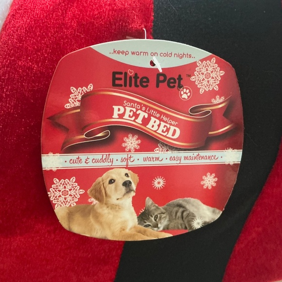 NWT Elite Pet Christmas Holiday Giant Elf Shoe soft Pet Bed - Picture 7 of 9